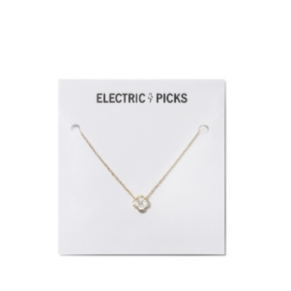 NEW Electric Picks Gold Necklace with Elegant Charm Pendant